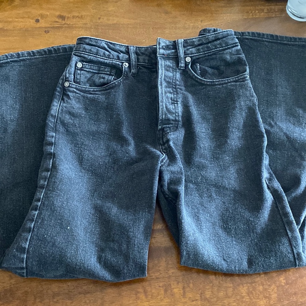 Free people wales cropped wide-leg black jeans size 24